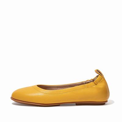 Fitflop Allegro Soft Leather - Flache Schuhe Damen - Orange Gelb (AVS629435)